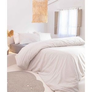 Lenjerie de pat dubla King, L'essentiel Maison, Viento, Albastru / Ecru imagine