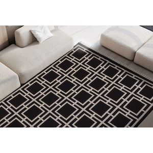 Covor, 53078 Amour, 118x180 cm, Alb/Negru imagine