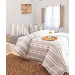 Lenjerie de pat dubla King, L'essentiel Maison, Viento, Albastru închis / Gri imagine