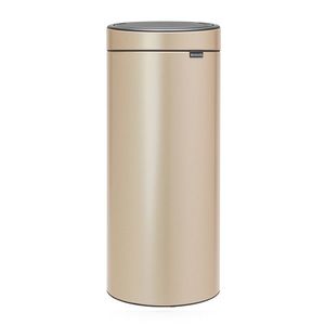 Cos de gunoi cu soft touch, Brabantia, Touch New Metallic, 30 L, 32x29.5x72 cm, otel, auriu imagine