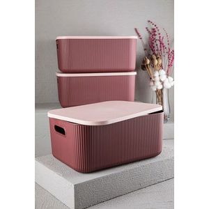 Set recipiente depozitare, Hermia, 610DRL1338, 13 Lt, Roz imagine