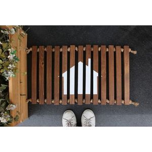 Covoras de intrare, Home, 64x40 cm, Maro / Negru imagine