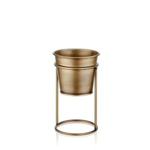 Ghiveci, GLV0588, 21x12x12 cm, Auriu imagine