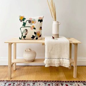 Husa de perna, Dahlia Punch Pillow Cover, 43x43 cm, Muștar / Gri închis / Pudră / Roz / Verde / Verde de mare imagine