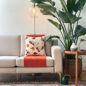 Husa de perna, Dove, 43x43 cm, Roz / Roșu / Verde Azur imagine