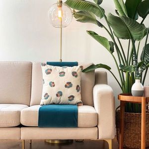 Husa de perna, Leo, 43x43 cm, Menta / Pudra / Roz / Gri imagine