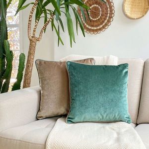 Set fete de perna, Emerald Pillow Set Cover, Nurca / Crem / Verde de mare / Gri deschis imagine