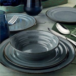 Serviciu de masa, 24 piese, Kutahya Porselen, TN24Y2730P01, portelan, bleu imagine