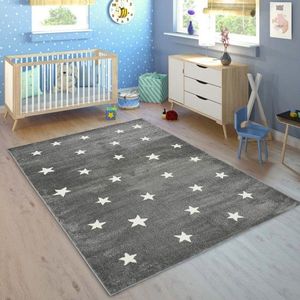 Covor, Küçük Yıldız, 100x150 cm, Gri/Alb imagine