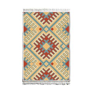 Covor, Klm0049, 80x120 cm, Galben / Roșu / Albastru imagine