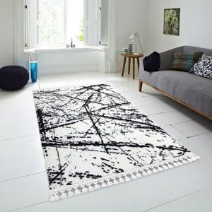 Covor, Safari, 120x170 cm, Alb/Negru imagine