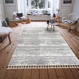 Covor, 2778A, 80x150 cm, Alb / Gri deschis imagine