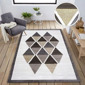 Covor, 2656A, 200x290 cm, Alb / Auriu / Nurcă / Gri imagine