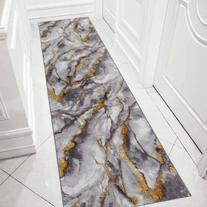 Covor, 206, 80x300 cm, Gri / Auriu imagine