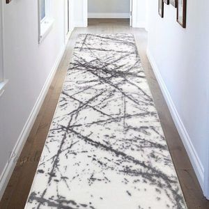 Covor, Safari, 80x400 cm, Gri/Alb imagine