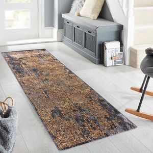 Covor, E1837, 80x150 cm, Antracit / Aur imagine