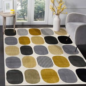 Covor, HE679, 150x230 cm, Crem / Galben imagine