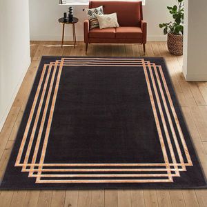 Covor, G6732, 150x230 cm, Antracit / Aur imagine