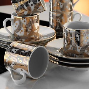 Set de cafea Kutahya Porselen, RU12KT4307055, 12 piese, portelan imagine