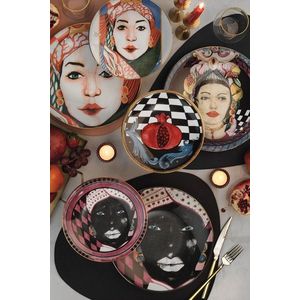 Set 6 farfurii pentru desert Kutahya Porselen, ZG06PS60211366, Ø21 cm, portelan imagine