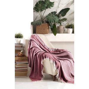 Cuvertura, 170x210 cm, amestec bumbac, Etnik, Viaden, rosu claret imagine