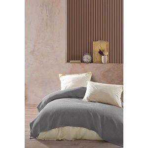 Cuvertura Double Pique, 220x250 cm, 100% bumbac, Havuzlu, Viaden, gri imagine