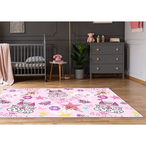 Covor, Kids-25, 100x160 cm, Roz pudra imagine