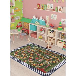 Covor, Racing Game, 133x190 cm, Multicolor imagine