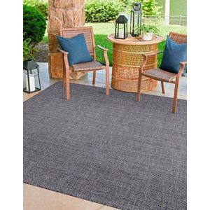 Covor, 02022A, 80x150 cm, Antracit / Albastru imagine