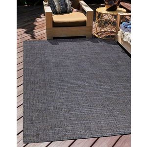 Covor, 02043A, 80x150 cm, Negru/Albastru imagine