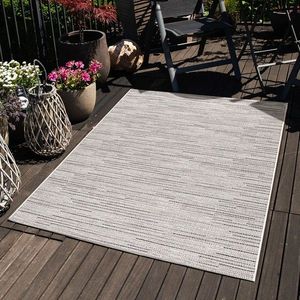 Covor, 02043A, 80x150 cm, Crem / Antracit imagine