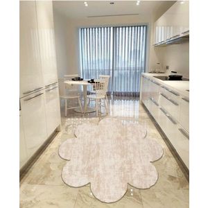 Covor, Daisy Plush Pattern, 100x100 cm, Bej imagine