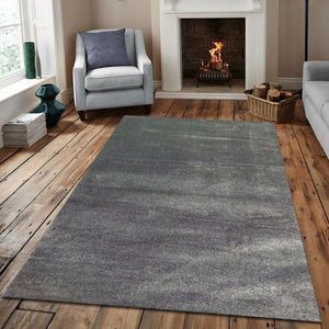 Covor, Machine Plain, 80x150 cm, Gri imagine