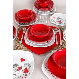 Serviciu de masa, 24 piese, TY001024F800A, Keramika, ceramica, multicolor imagine