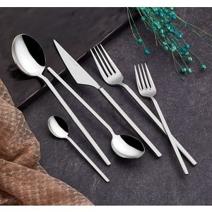 Set tacamuri Boss - Çatal Kaşık Bıçak Takımı, Noble Life, 84 piese, inox, argintiu imagine
