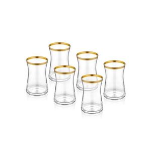 Set 6 pahare de ceai GLM0041, Mia, 3.5x3.5x9 cm, sticla imagine