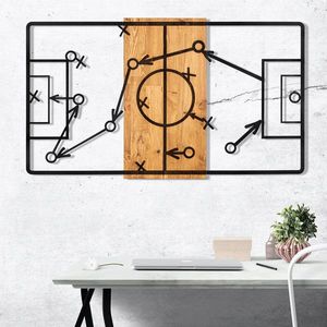 Decoratiune de perete, Taktık, Cadru: 100% LEMN (grosime: 3 cm), Nuc negru imagine