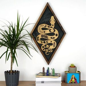 Decoratiune de perete, ART029, Dimensiune: 59 x 35 x 3 cm, Multicolor imagine