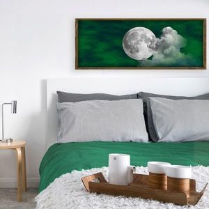 Tablou decorativ, BUL003, Imprimat UV, Verde / Alb / Nuc imagine