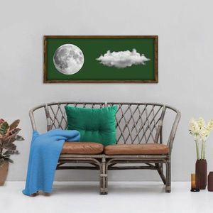 Tablou decorativ, BUL009, Imprimat UV, Verde / Alb / Nuc imagine