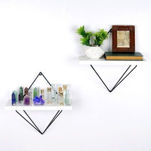 Raft de perete, Hanah Home, Wr060, Alb/Negru imagine