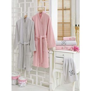 Set de baie Family, L'essentiel Maison, Nakisli Aile, Pulbere / Gri imagine