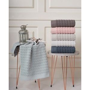 Set prosoape, L'essentiel Maison, Villa, Alb / Maro / Crem / Albastru imagine