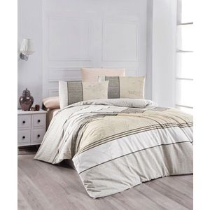 Lenjerie de pat pentru o persoana (FR), L'essentiel Maison, Pine, Beige / White / Black imagine