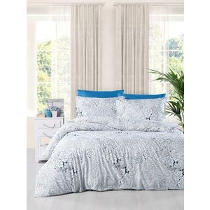 Lenjerie de pat pentru o persoana (FR), L'essentiel Maison, Royal, Alb/Albastru imagine