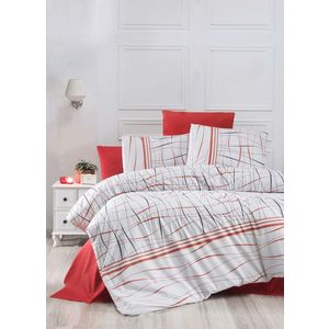 Lenjerie de pat pentru o persoana Single XL (DE), L'essentiel Maison, Sportive, Alb / Roșu / Albastru închis imagine