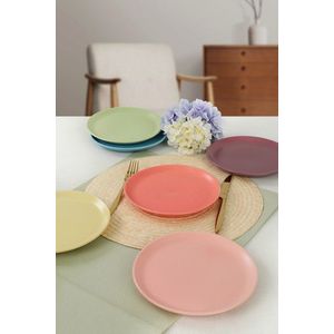 Set farfurii din ceramica pentru desert, Hermia, 275KRM1585, Antibacterian, Multicolor imagine