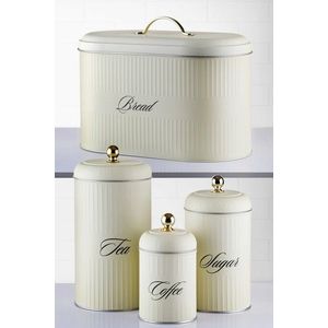 Set recipiente depozitare, Hermia, 196RWE5719, Cutie de ceai: 13 x 13 x 26 cm, Crem imagine