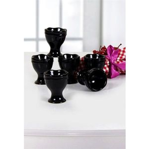 Set suporturi pentru ou, Hermia, 275KRM1313, Antibacterian, Negru imagine