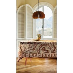 Fata de masa, Hermia, 626SRT1124, Tigla Roșu/Alb imagine